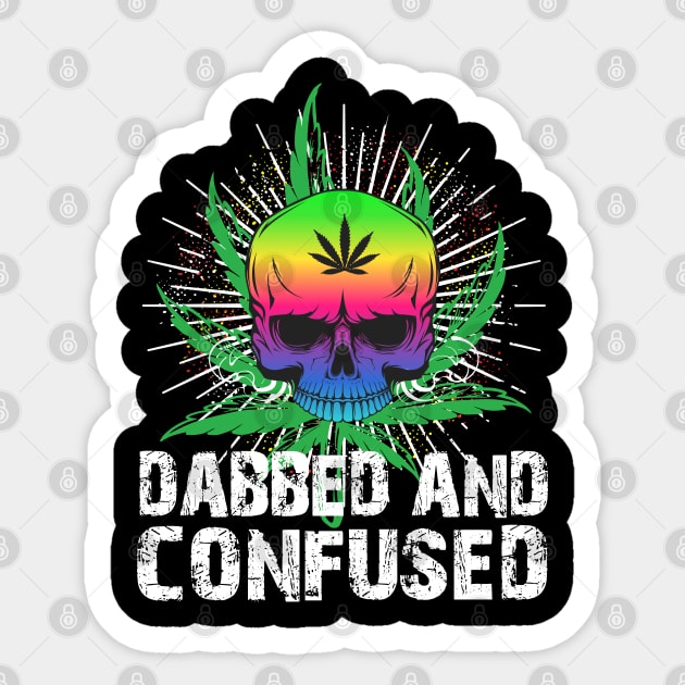 DABBED AND CONFUSED Sticker by HassibDesign